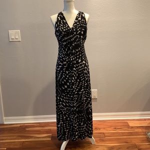 Kenneth Cole maxi dress black/white size L